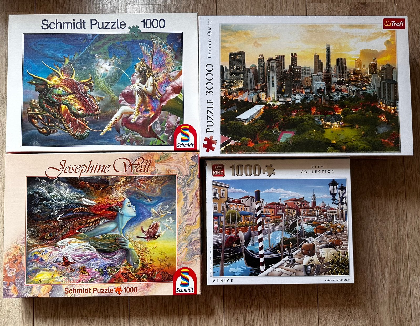 4 legpuzzels Schmidt, King & Trefl (nieuw) 1000-3000 stukjes, Ophalen of Verzenden, Meer dan 1500 stukjes, Zo goed als nieuw
