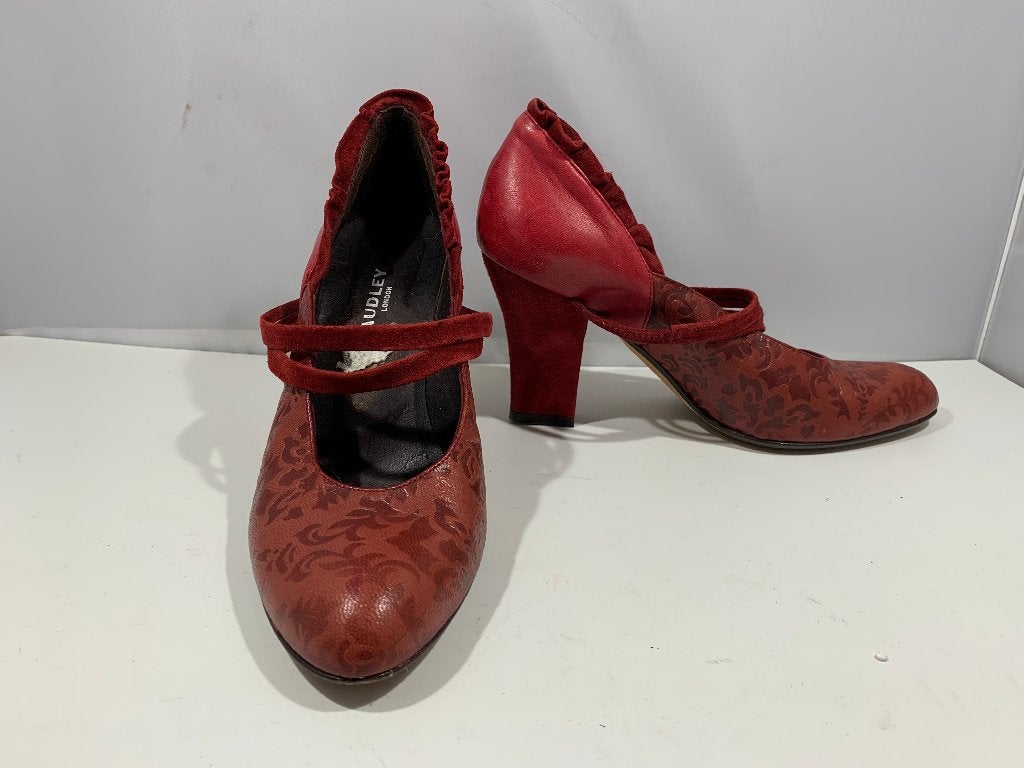 Audley, maat 37, hakken in een temperament vol kleurtje, Audley, Ophalen of Verzenden, Schoenen met hoge hakken, Gedragen