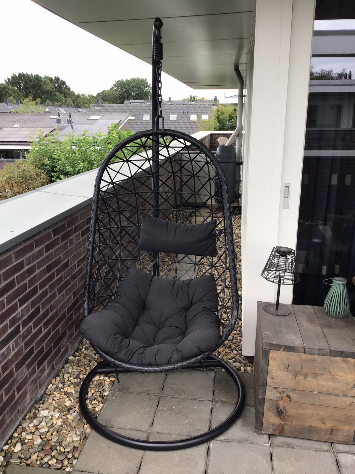 Egg vormige hang stoel, Tuin en Terras, Ophalen, Zo goed als nieuw