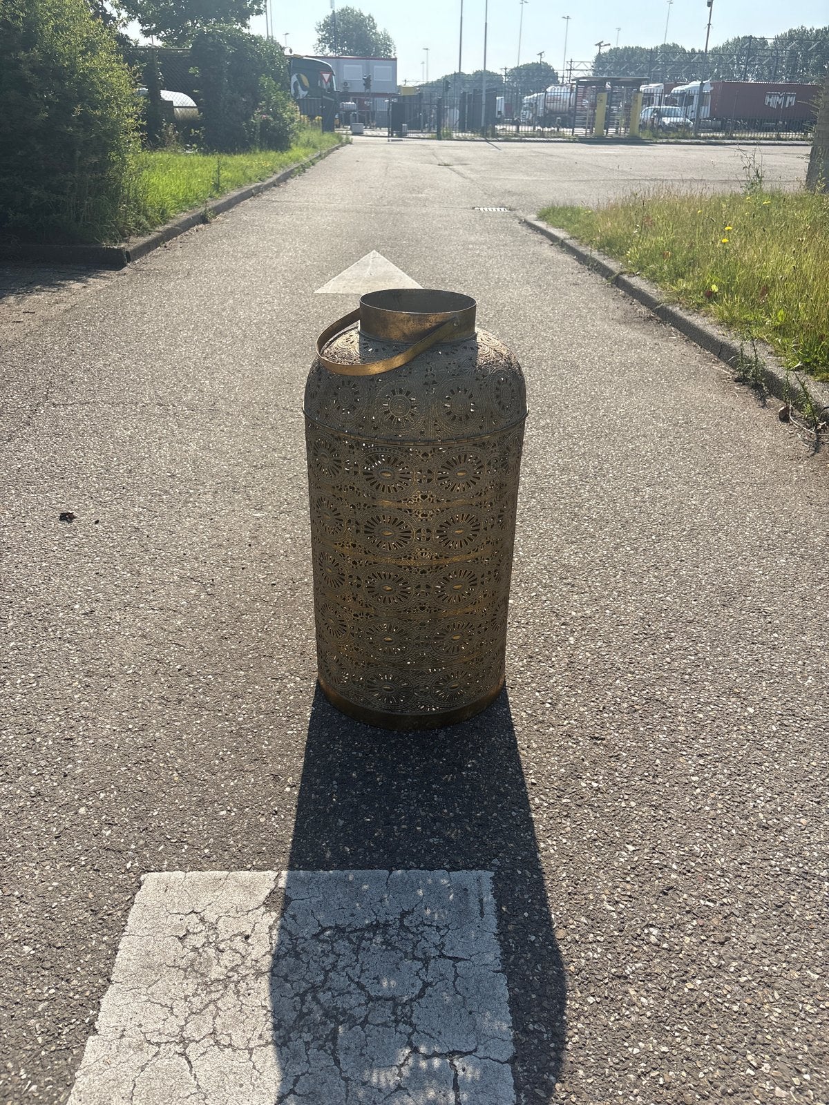 Gouden Oosterse Lantaarn - Sfeervolle Decoratie, Ophalen of Verzenden, Gebruikt