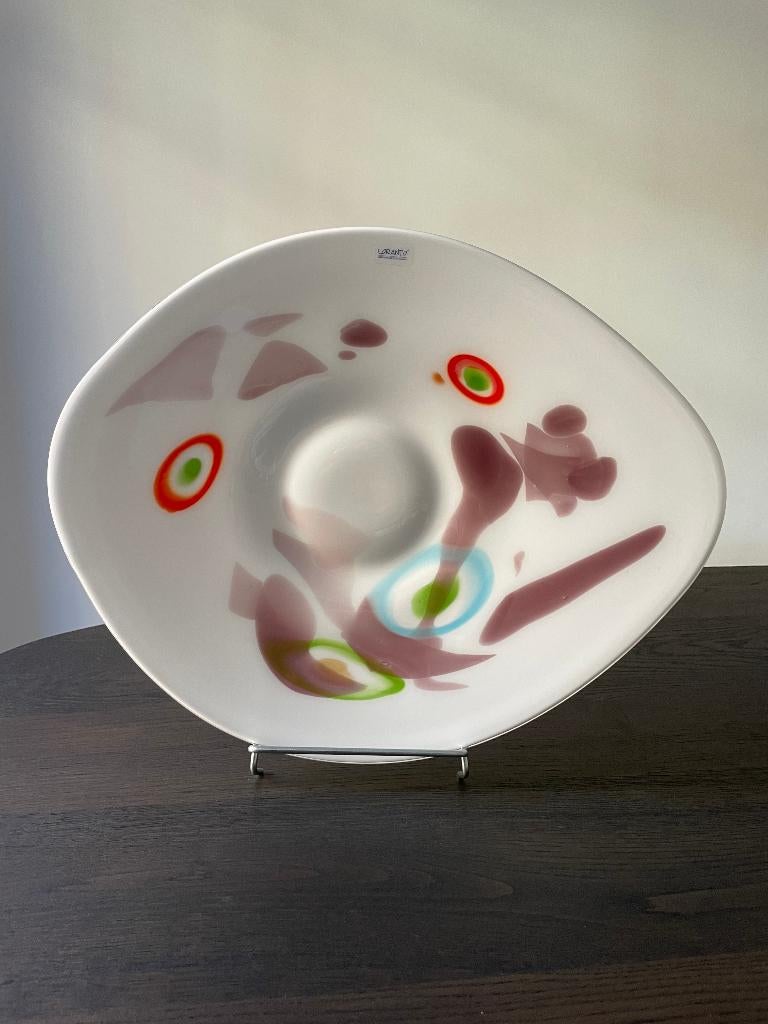 Handgemaakte glazen schaal van Loranto, Ophalen, Schaal, Ovaal, Glas