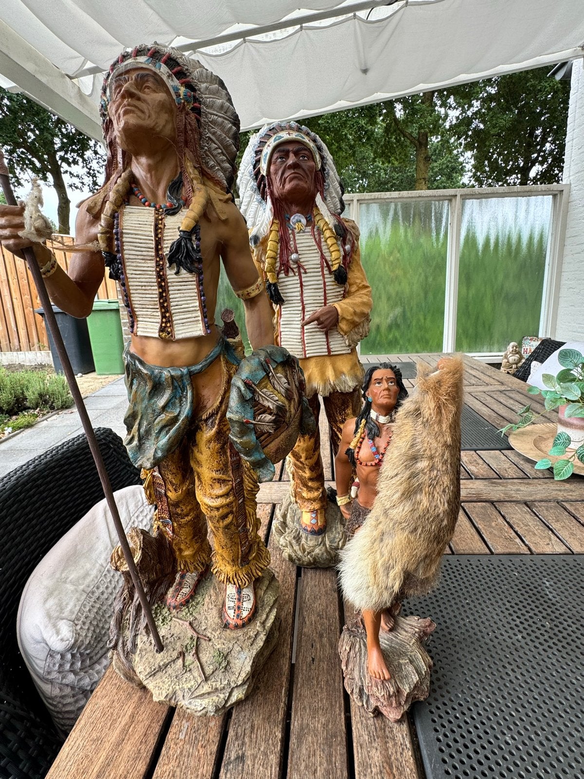 Indianen beelden - decoratie - per stuk of samen, Ophalen, Gebruikt, Mens