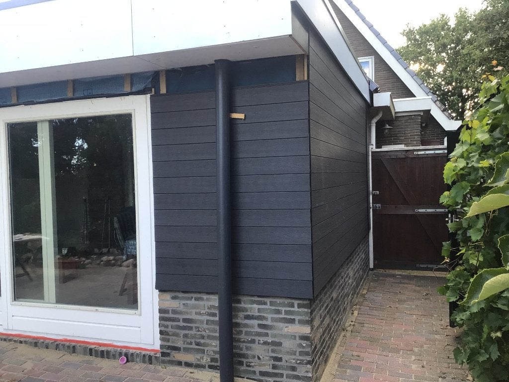 RESTPARTIJ - Composiet rabatdelen antracit/zwart - 31 m2, Overige materialen, Gebruikt, 20 tot 50 mm, Compoziet B.V.