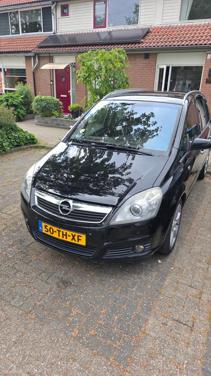 Opel Zafira 2.2 AUT 2006 Zwart, Auto's, Opel, Zwart, 4 cilinders, Adaptieve lichten, Zwart