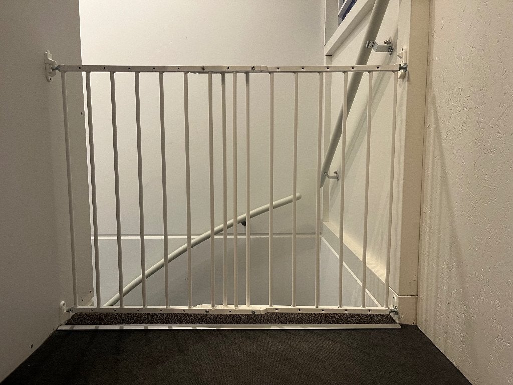 Verstelbaar traphekje Daan x2, Ophalen, Gebruikt, 100 tot 115 cm, Metaal of IJzer