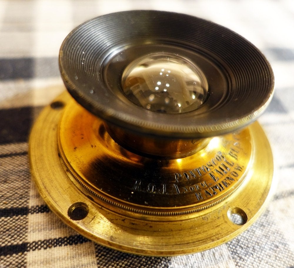 Emil Bush Pantoscop No. 4 Groothoeklens 170 mm f22 8x10 1900, Ophalen, Voor 1940, Lens of Lenzen
