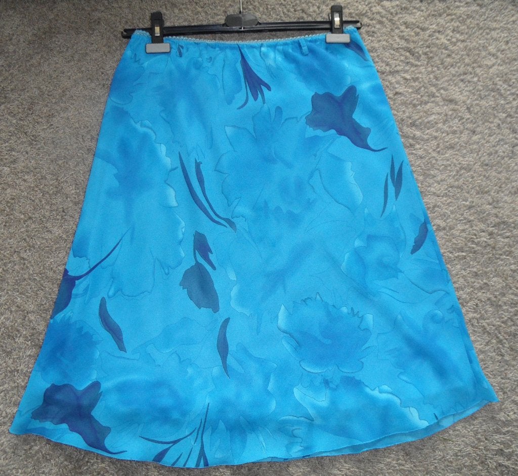 In prima staat: blauwe damesrok, maat XL, Blauw, Maat 46/48 (XL) of groter, Ophalen of Verzenden, Zo goed als nieuw