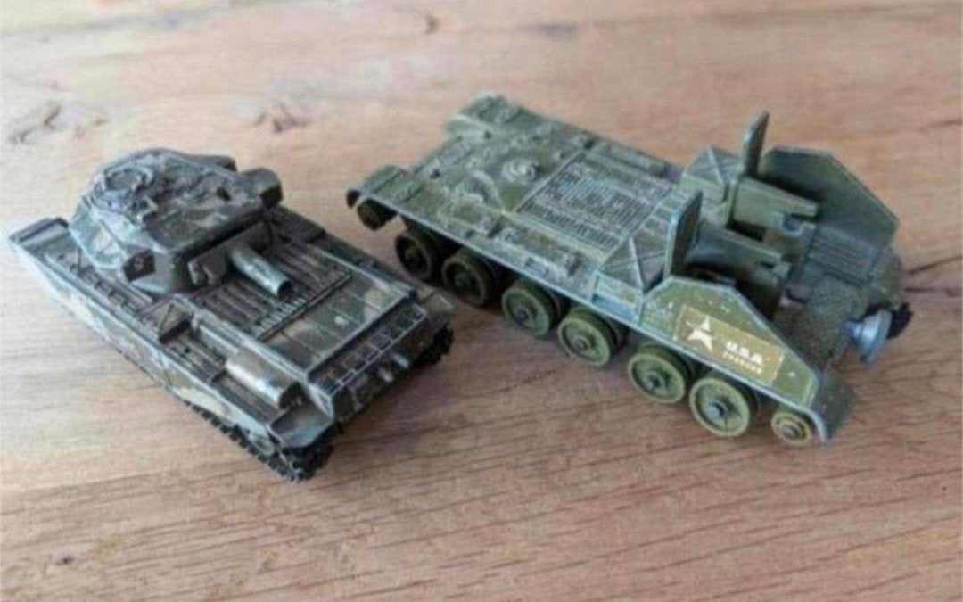 2 militaire modellen-Corgi Centurion Tank & Dinky 155 mm Gun, Ophalen of Verzenden, Gebruikt, Overige typen, Dinky Toys