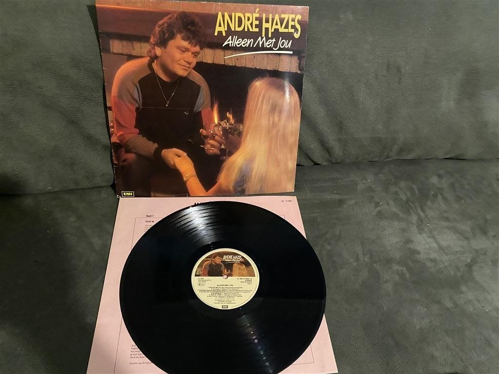 Andre Hazes alleen met jou vinyl [1048], Verzenden, Zo goed als nieuw, 12 inch, Levenslied of Smartlap