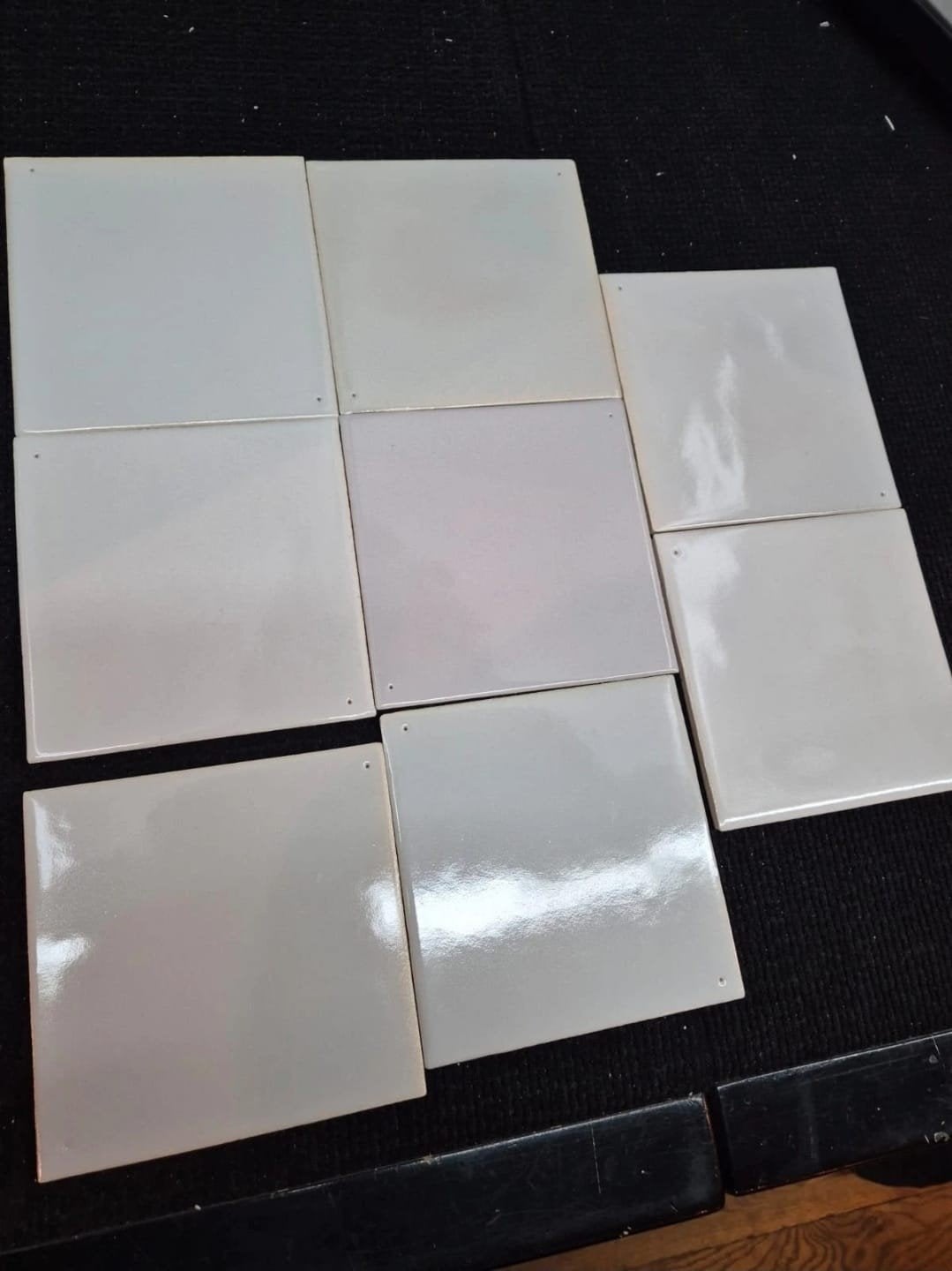 RozenDank wandtegels, ivoor en roze, 10x10 cm, Nieuw, Minder dan 20 cm, Minder dan 5 m², Wandtegels