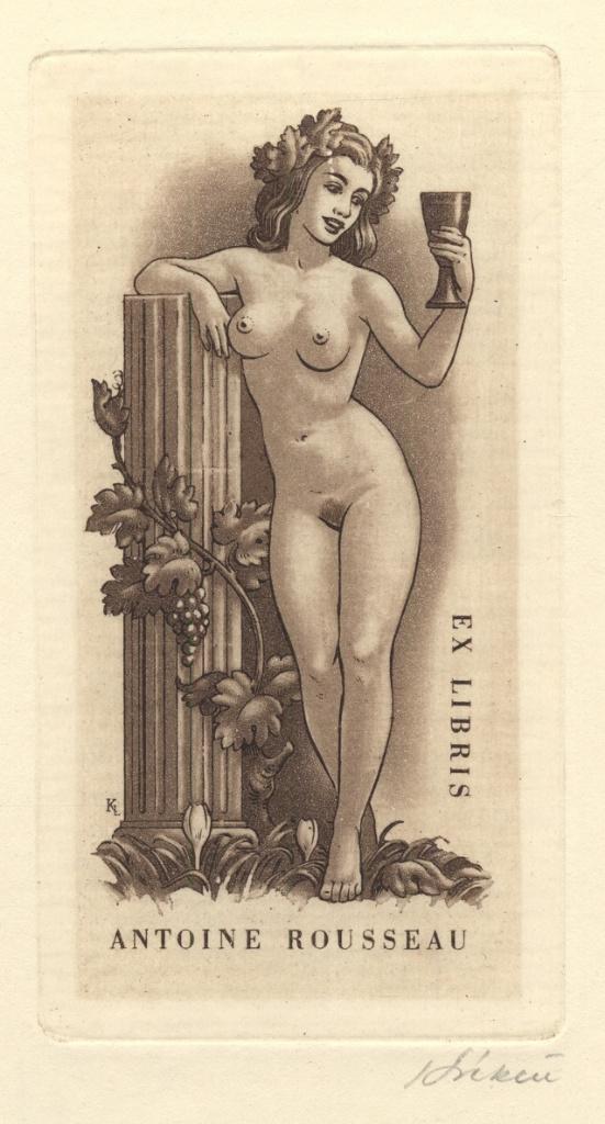 0109 Ex Libris Hongarije : László Kékesi, z.j., Antiek en Kunst, Kunst | Etsen en Gravures, Verzenden