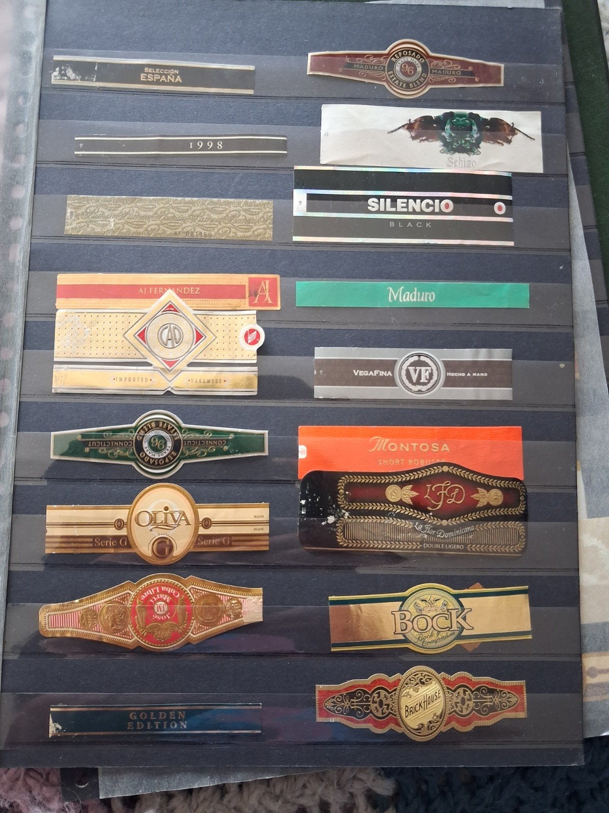 70 moderne sigarenbandjes, Ophalen of Verzenden, Gebruikt, Sigarenbandjes