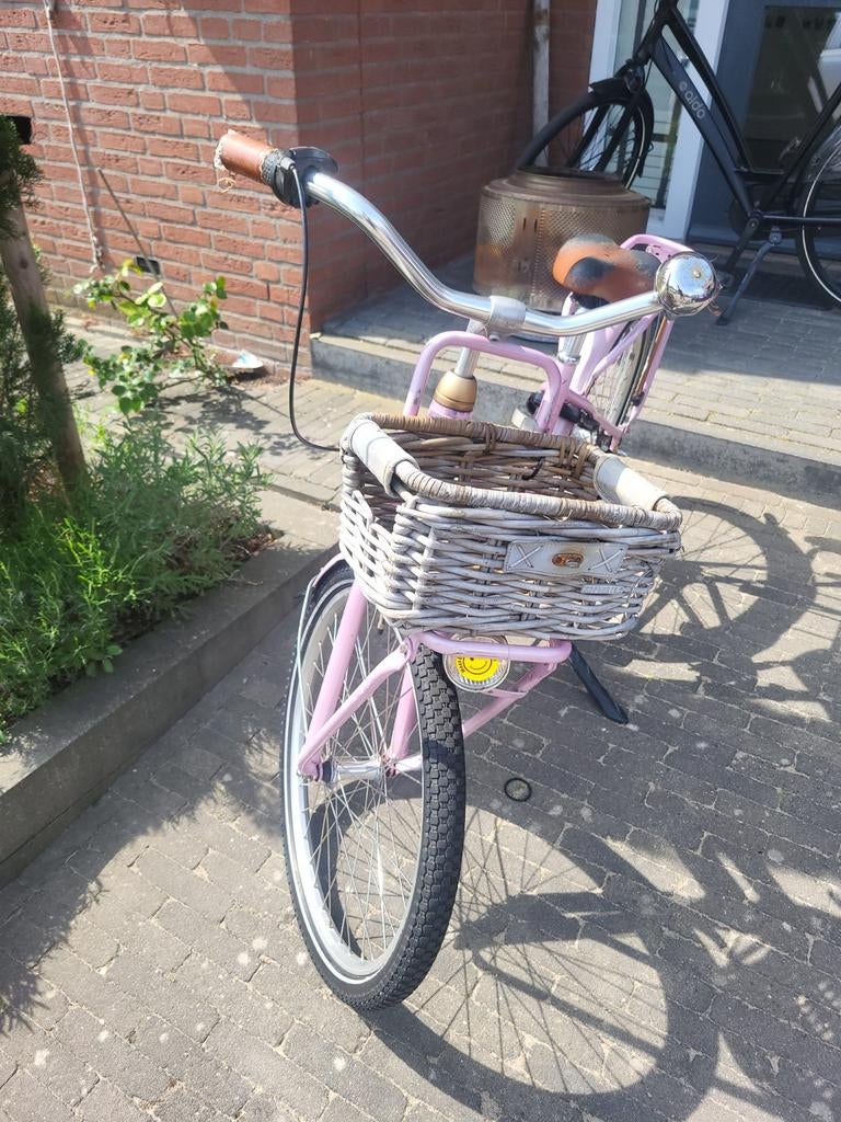 Roze Gazelle fiets met mandje - Gebruikt, Velgrem, Versnellingen, Ophalen of Verzenden, Zo goed als nieuw