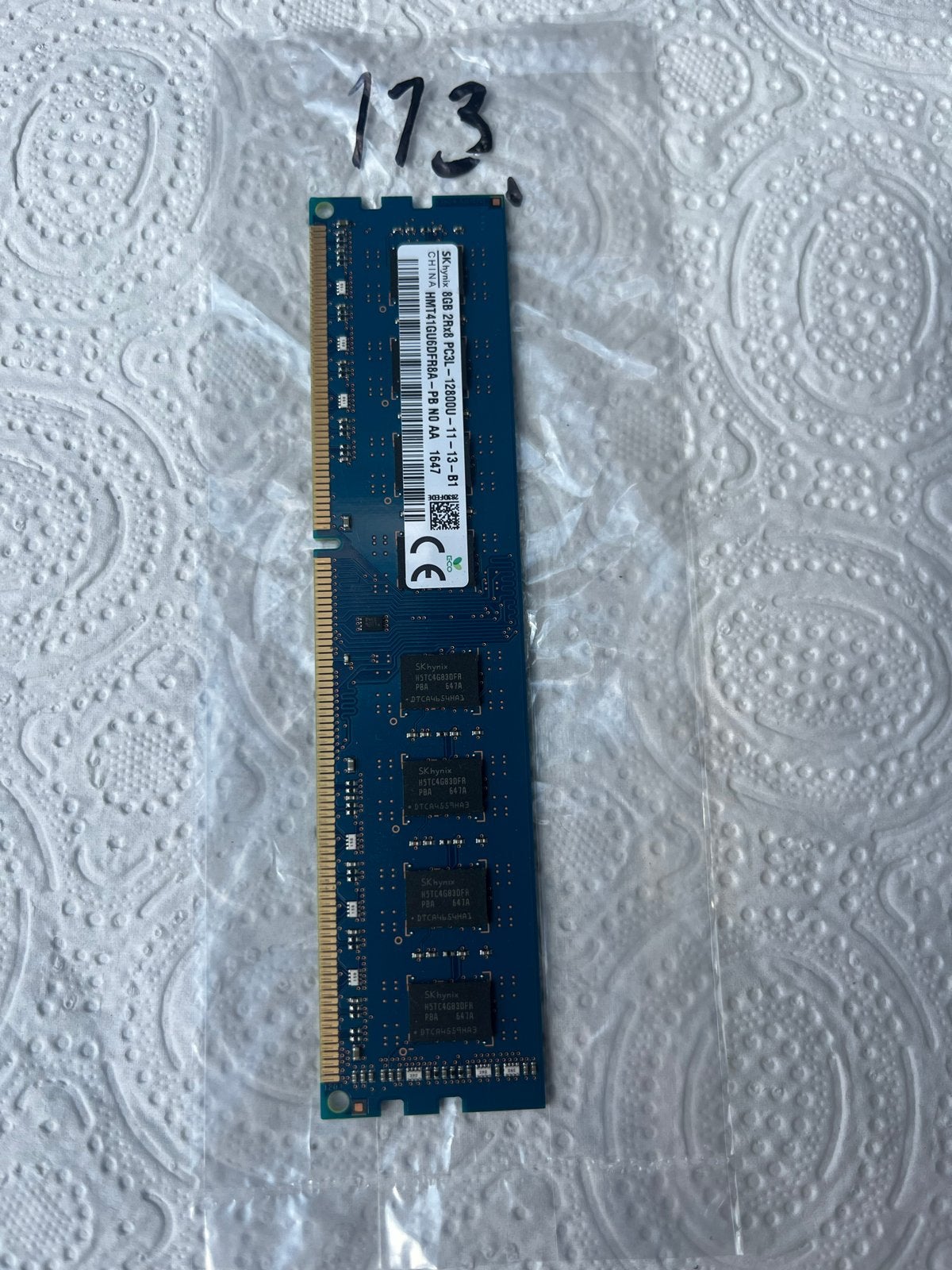 #113- SK Hynix 8GB DDR3 RAM PC3-12800U - Desktop Geheugen, Verzenden, 8 GB, DDR3, Zo goed als nieuw