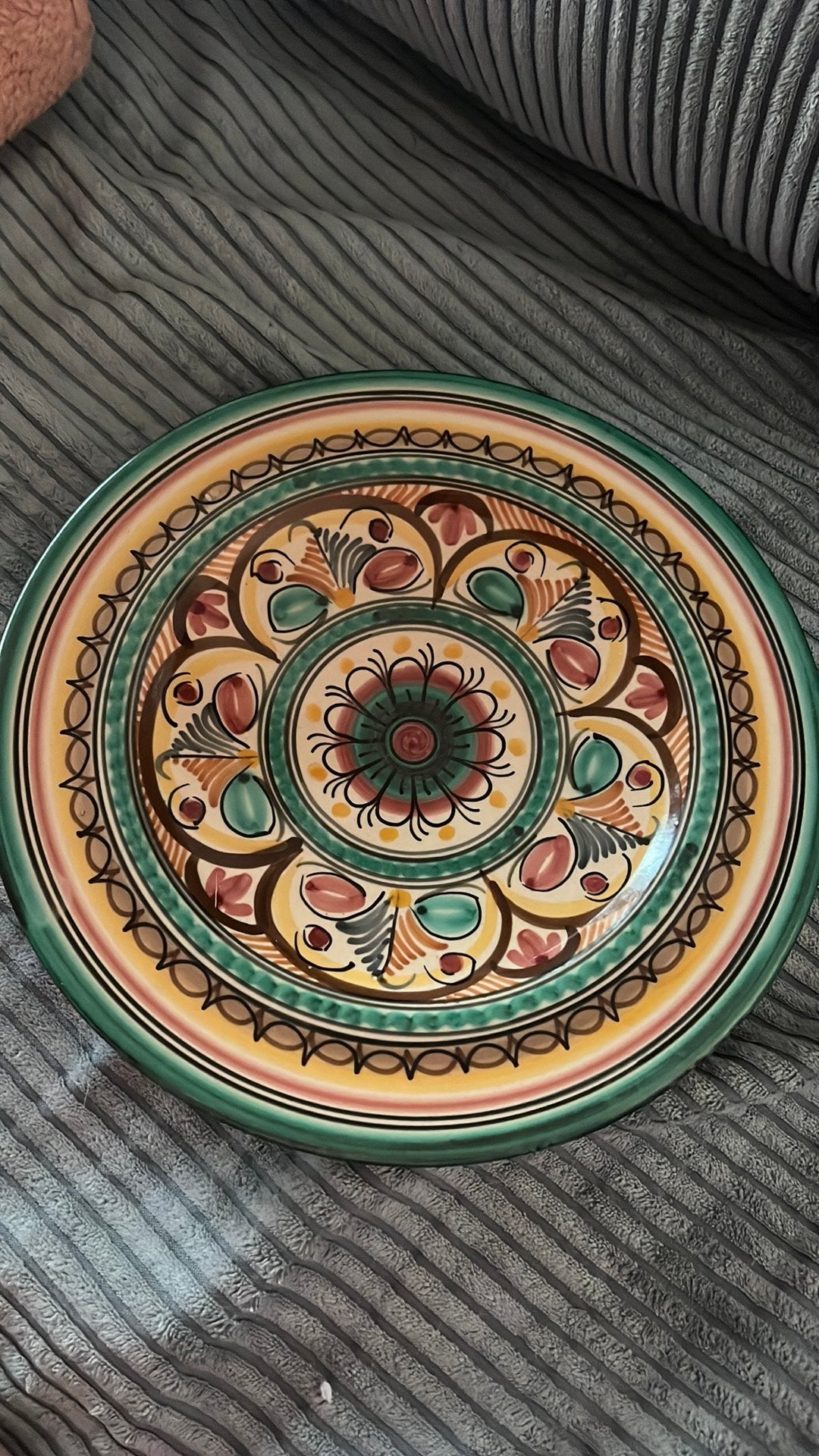 Vintage Spaans Keramiek Bord – De la Cal Barreira (1974), Ophalen of Verzenden, Zo goed als nieuw, Handgemaakt