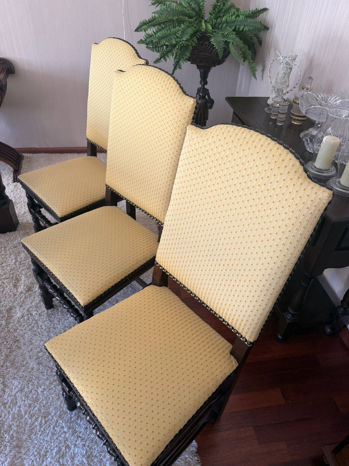 6x Antieke Stoelen Louis XIII Stijl – In Zeer Goede Staat!, Ophalen, Gebruikt, Minder dan 150 cm, Stof