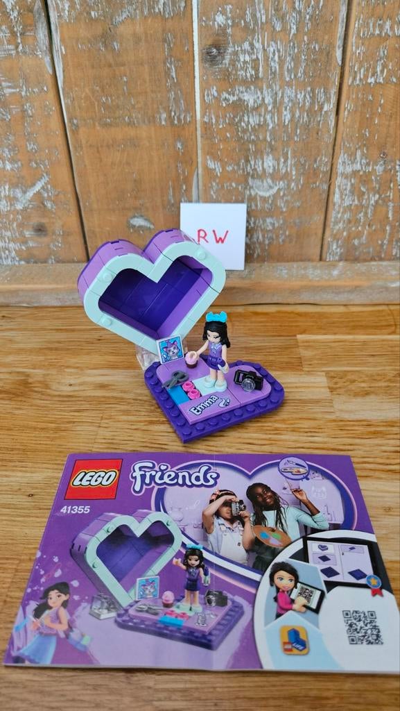 Lego Friends 41355 Emma's hartvormige doos - Compleet!, Ophalen of Verzenden, Zo goed als nieuw, Complete set, Lego