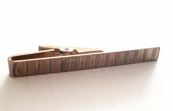Klassieke Stratton Dasklem goudkleurig Geometrisch Reliëf, Ophalen, Zo goed als nieuw