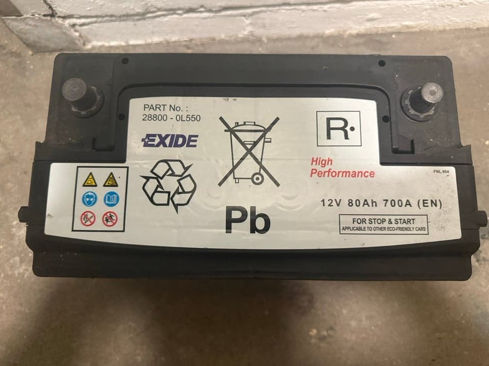 Exide High Performance Accu 12V 80Ah 700A, Ophalen, Gebruikt, Universele onderdelen