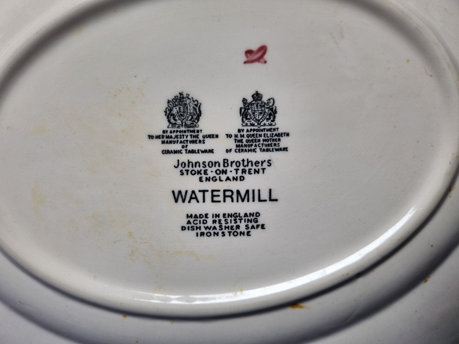 Johnson Brothers Watermill bord - Vintage en in goede staat, Ophalen of Verzenden