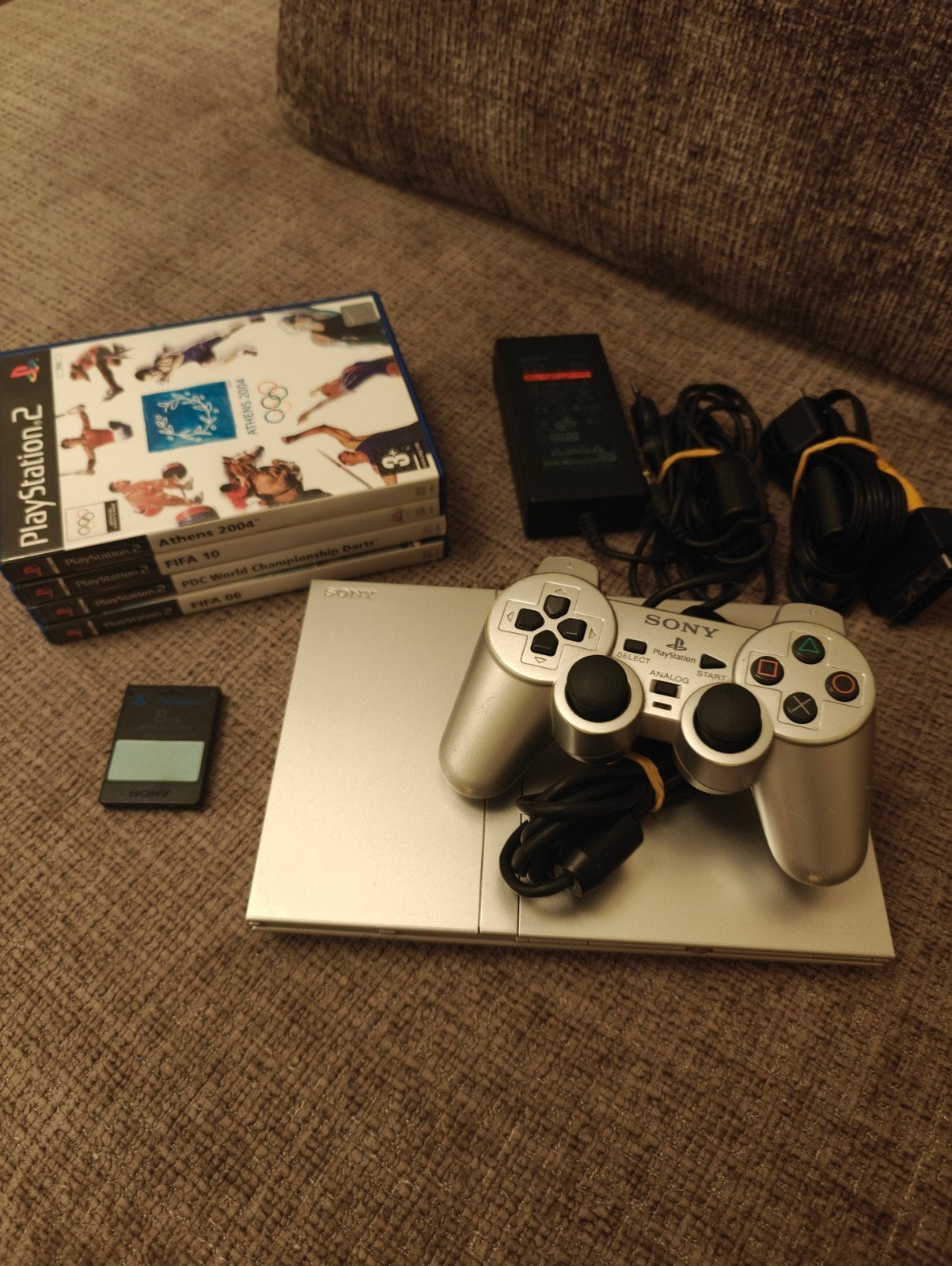 Sony PlayStation 2 Slim met games en accessoires, Ophalen of Verzenden, Gebruikt