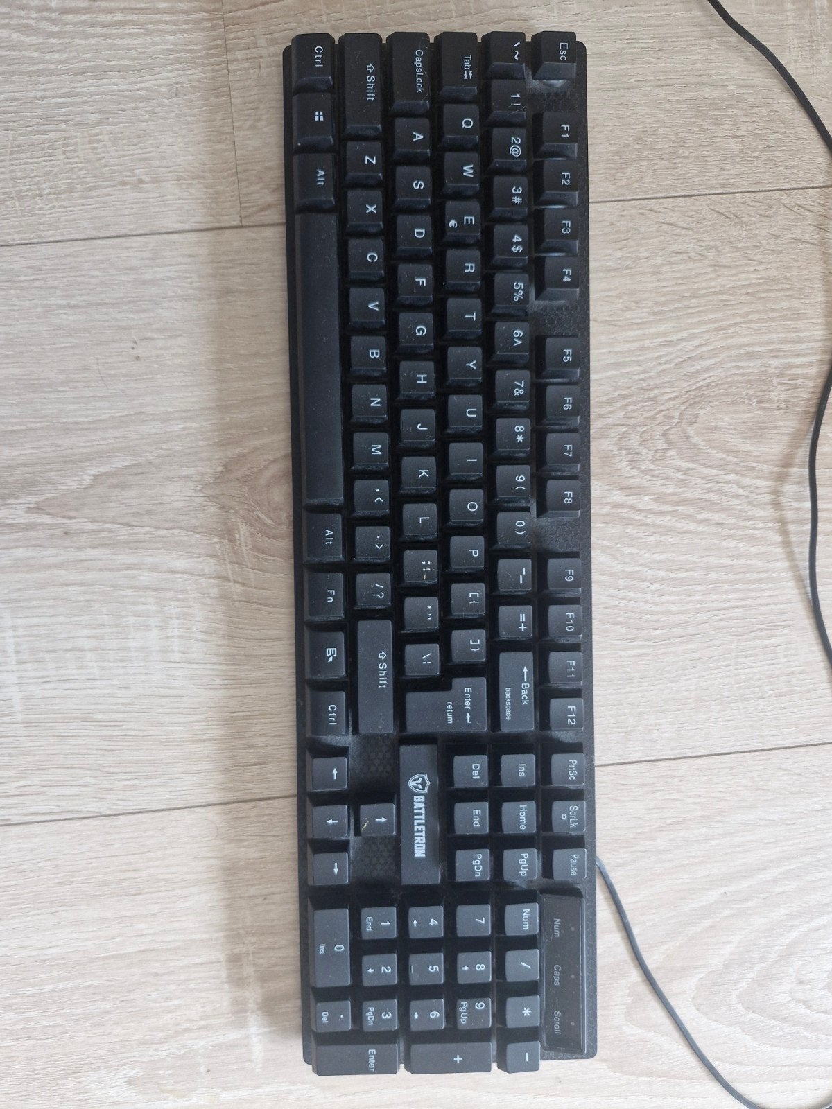 Battletron Gaming Toetsenbord met USB-aansluiting, Battletron, Gebruikt, Ophalen of Verzenden, Qwerty