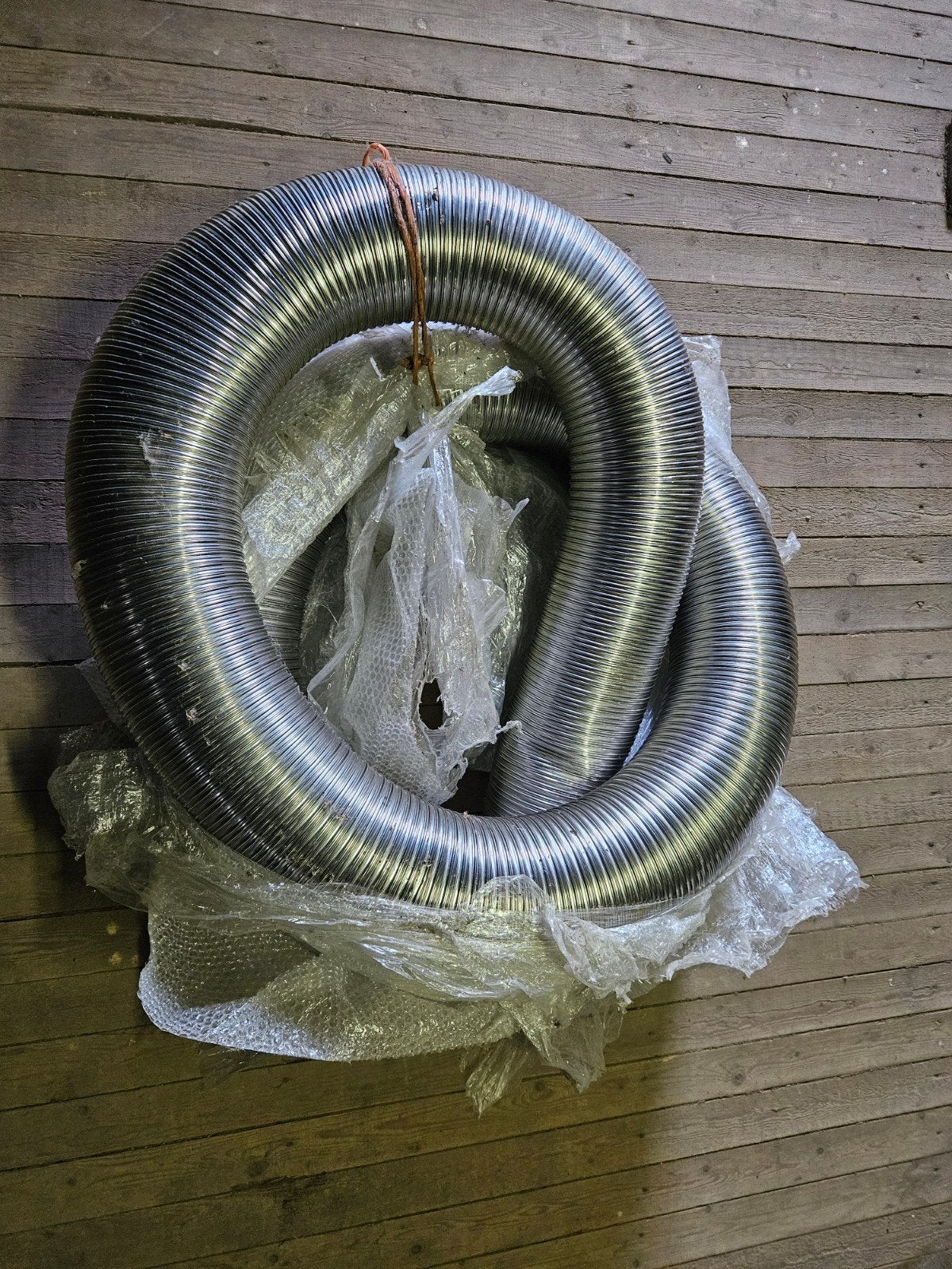 Flexibele dubbele RVS rookgasafvoer 5 meter 180mm, Ophalen, Vrijstaand, Hout, Nieuw