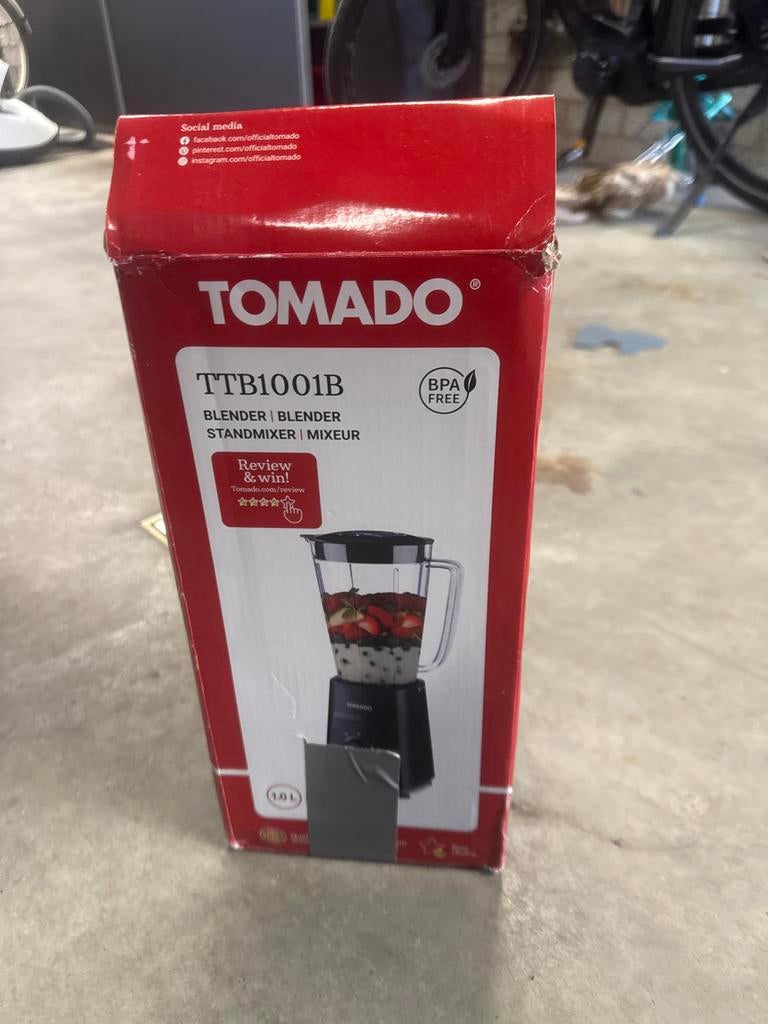 TOMADO TTB1001B Blender, Witgoed en Apparatuur, Blenders, Ophalen of Verzenden, Zo goed als nieuw, Blender