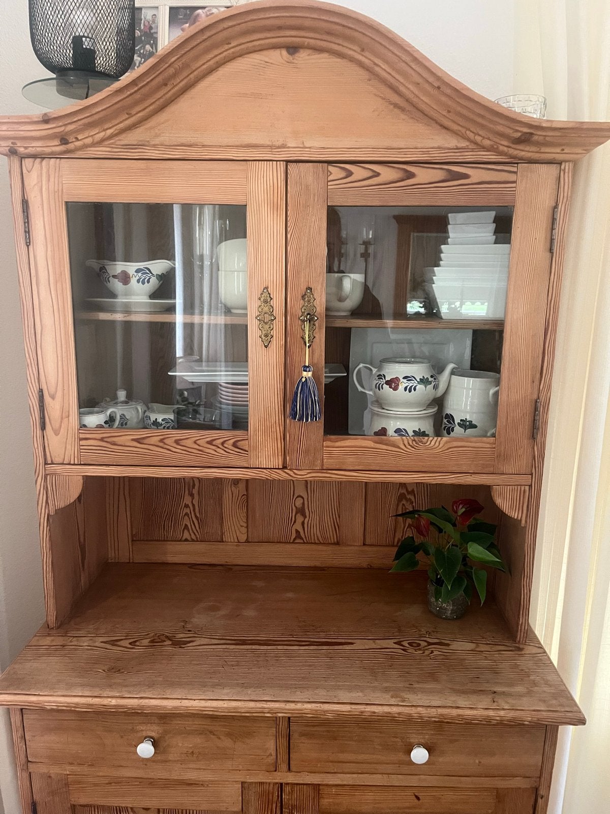 Oud grenen buffetkast - 100x52x200 cm, Ophalen