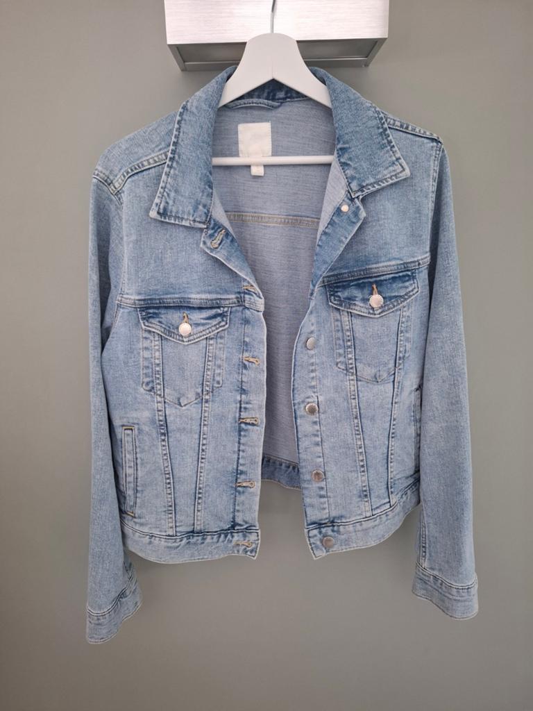 Dames spijkerjas maat 44 jas maat L, H&M, Blauw, Maat 42/44 (L), Ophalen of Verzenden