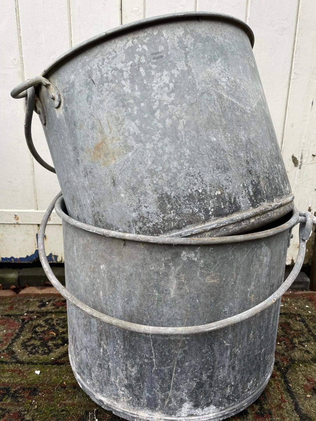 Mooie grote stoere zinken emmer, Ophalen