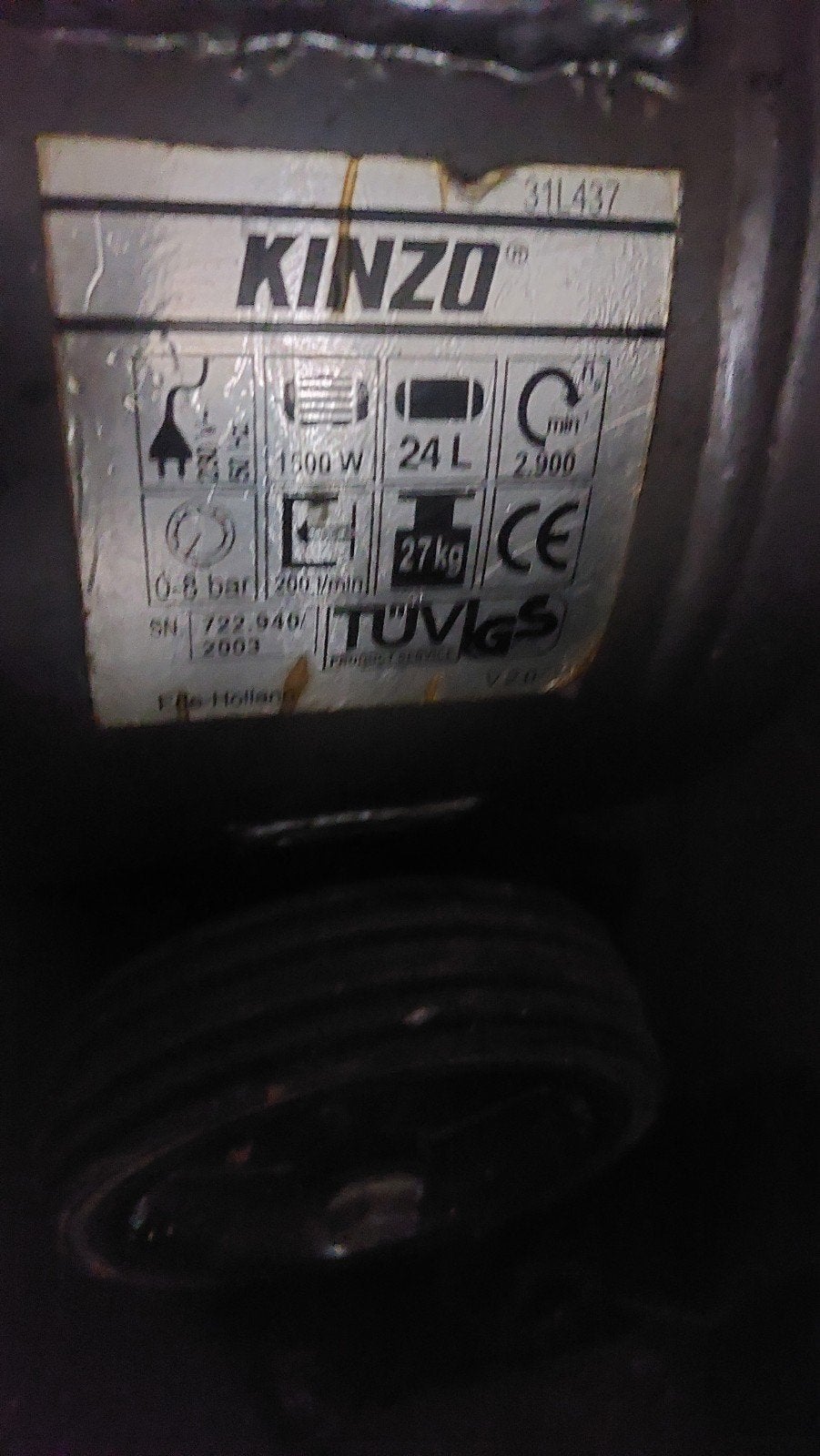 Te koop kinzo compressor, Minder dan 25 liter, Ophalen, Minder dan 200 liter/min