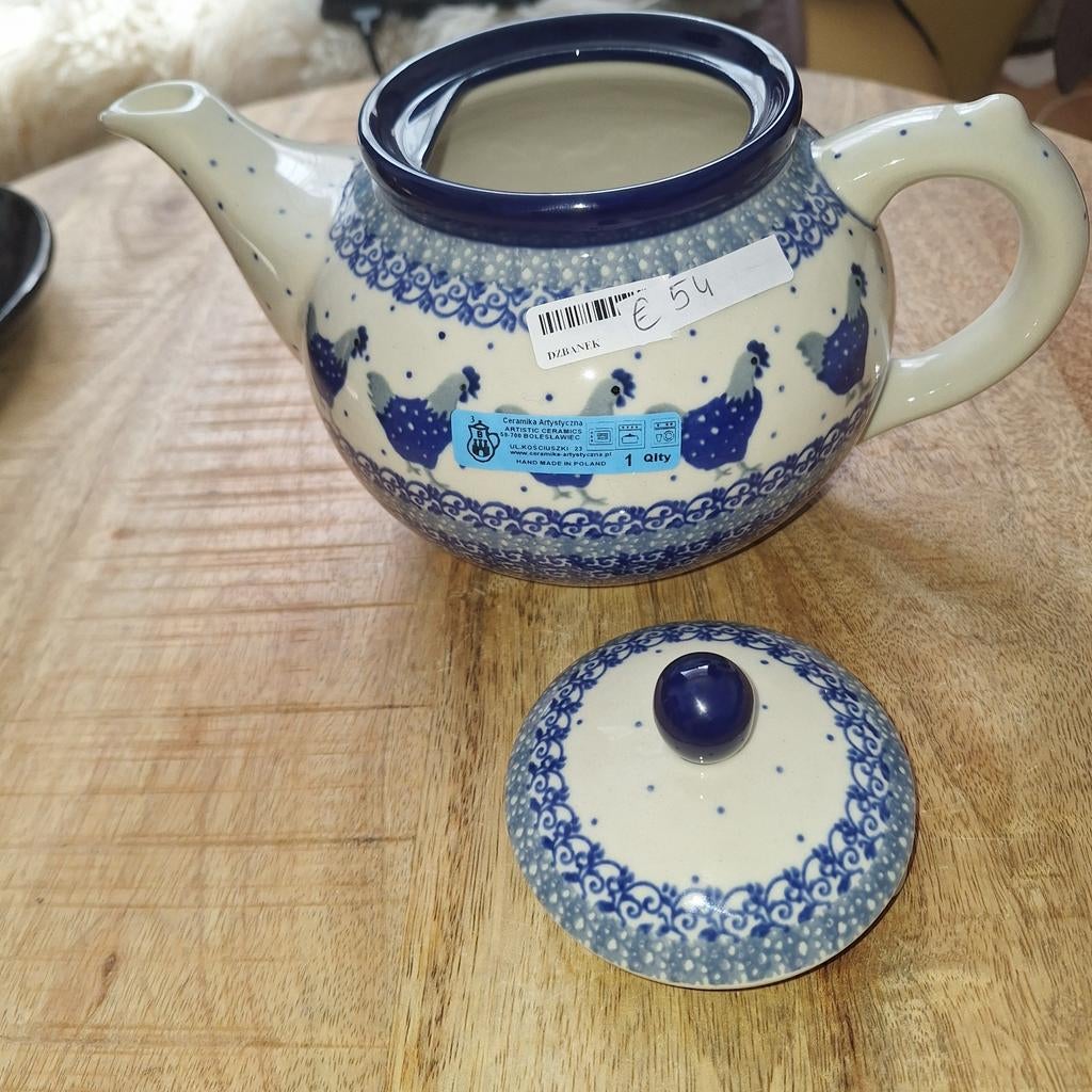 Thee/koffiepot 1,2 l Bunzlau Castle Pools keramiek-nieuw, Keramiek, Overige typen, Nieuw, Ophalen of Verzenden