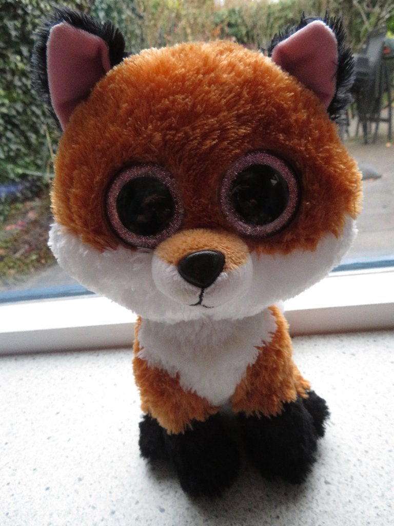 Vos SLICK merk TY Silk Beanie Boo meet ca 26 cm hoog, Korrelvulling, Ophalen of Verzenden, Zo goed als nieuw, Middelgroot (20 tot 80 cm)