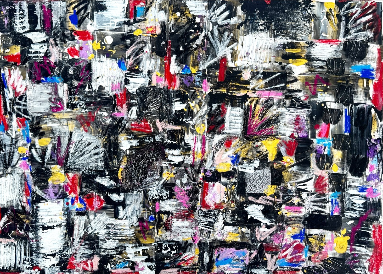 Abstract Schilderij - The Art of Noticing (55x75 cm), Ophalen of Verzenden