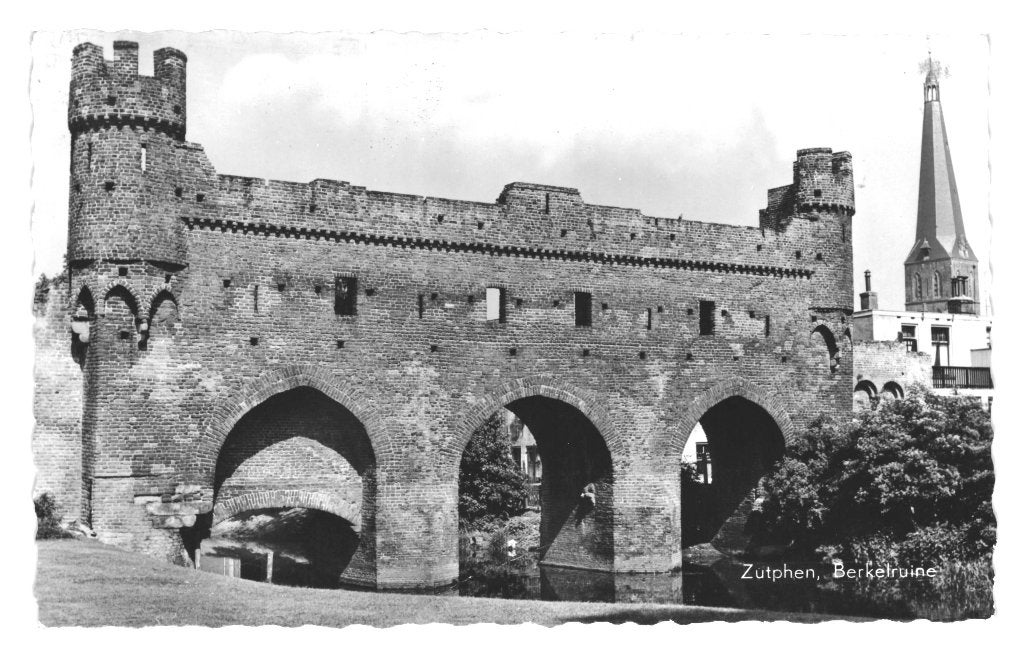 969102	Zutphen	Berkelruïne	1959	Gelopen met postzegel, Ophalen of Verzenden, 1940 tot 1960, Gelopen, Gelderland
