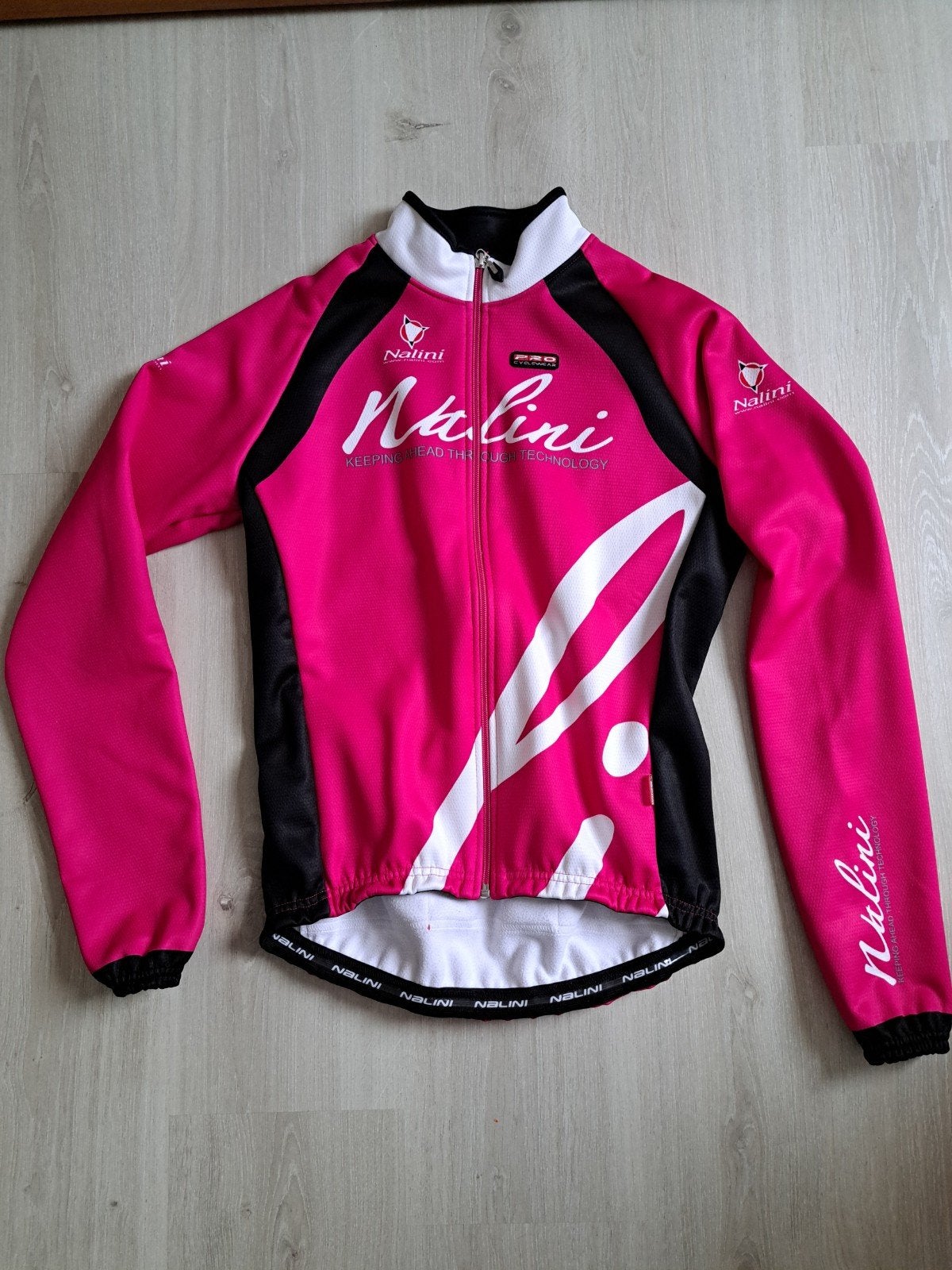 Nalini Dames fietsjack roze/wit Maat M, Ophalen of Verzenden, Zo goed als nieuw, Kleding