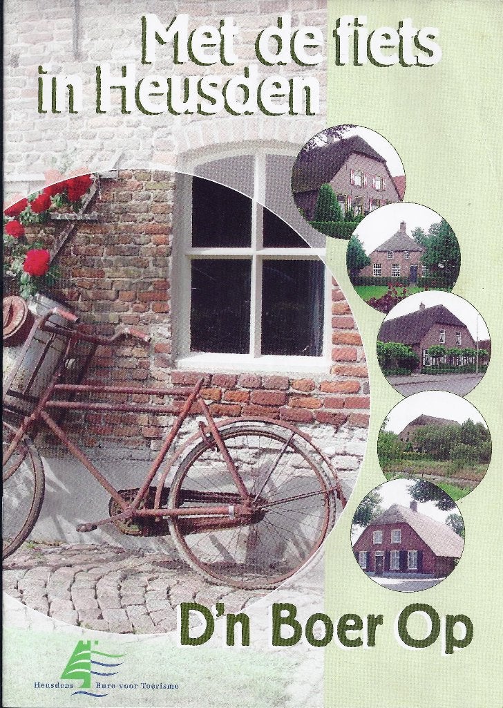 Plattegrond Fietskaart Met de fiets in Heusden d;n boer op, Ophalen of Verzenden, 1800 tot 2000, Nederland, Landkaart