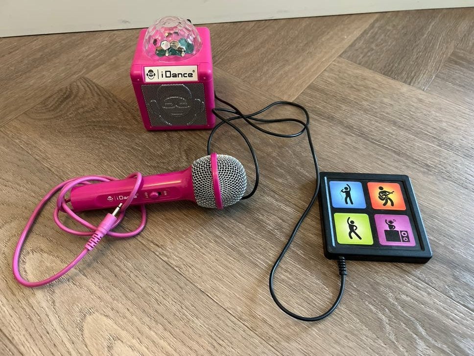 iDance Mini Disco Set met Microfoon en Discolamp, Ophalen of Verzenden, Gebruikt, Complete set