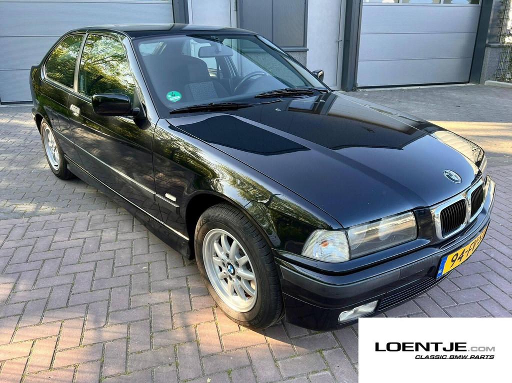 Hele mooie BMW E36 316i compact, nieuwe apk, sportstoelen et, Auto's, BMW, 13 km/l, Zwart, Zwart, Origineel Nederlands