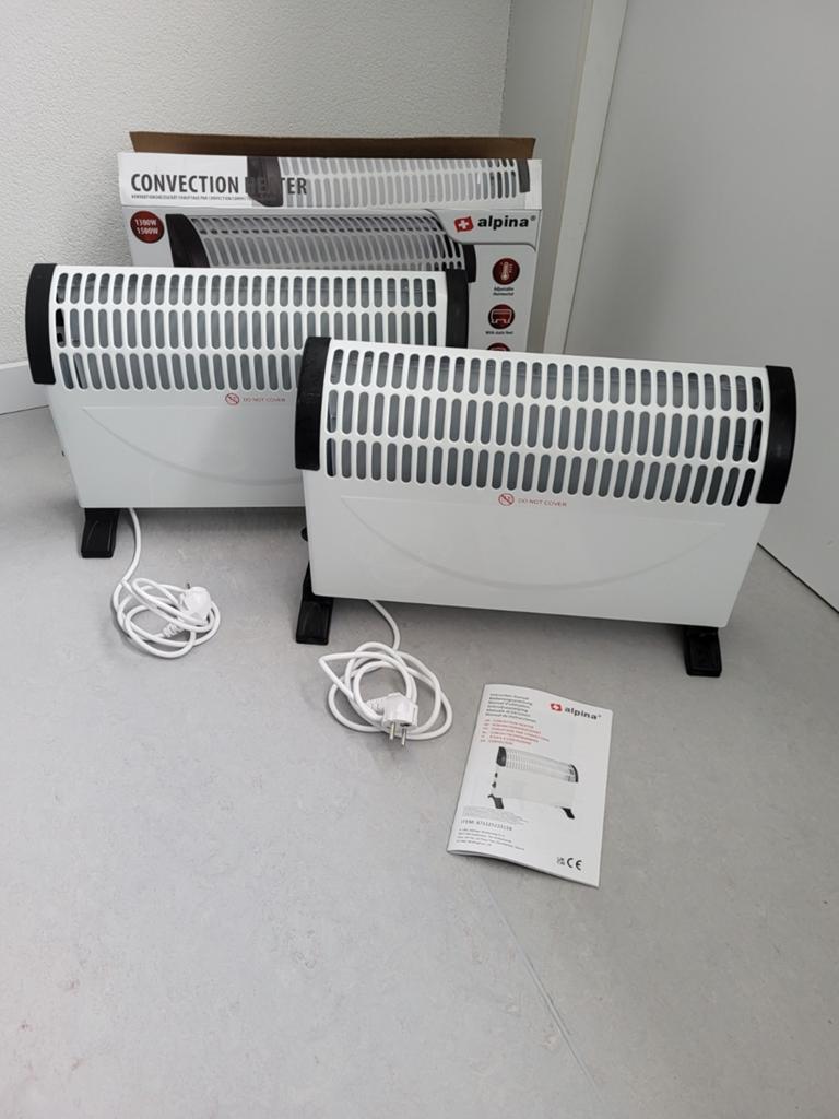 Alpina convector kachel electrisch 2x Nieuw, Doe-het-zelf en Verbouw, Verwarming en Radiatoren, Ophalen, Minder dan 60 cm, Kachel