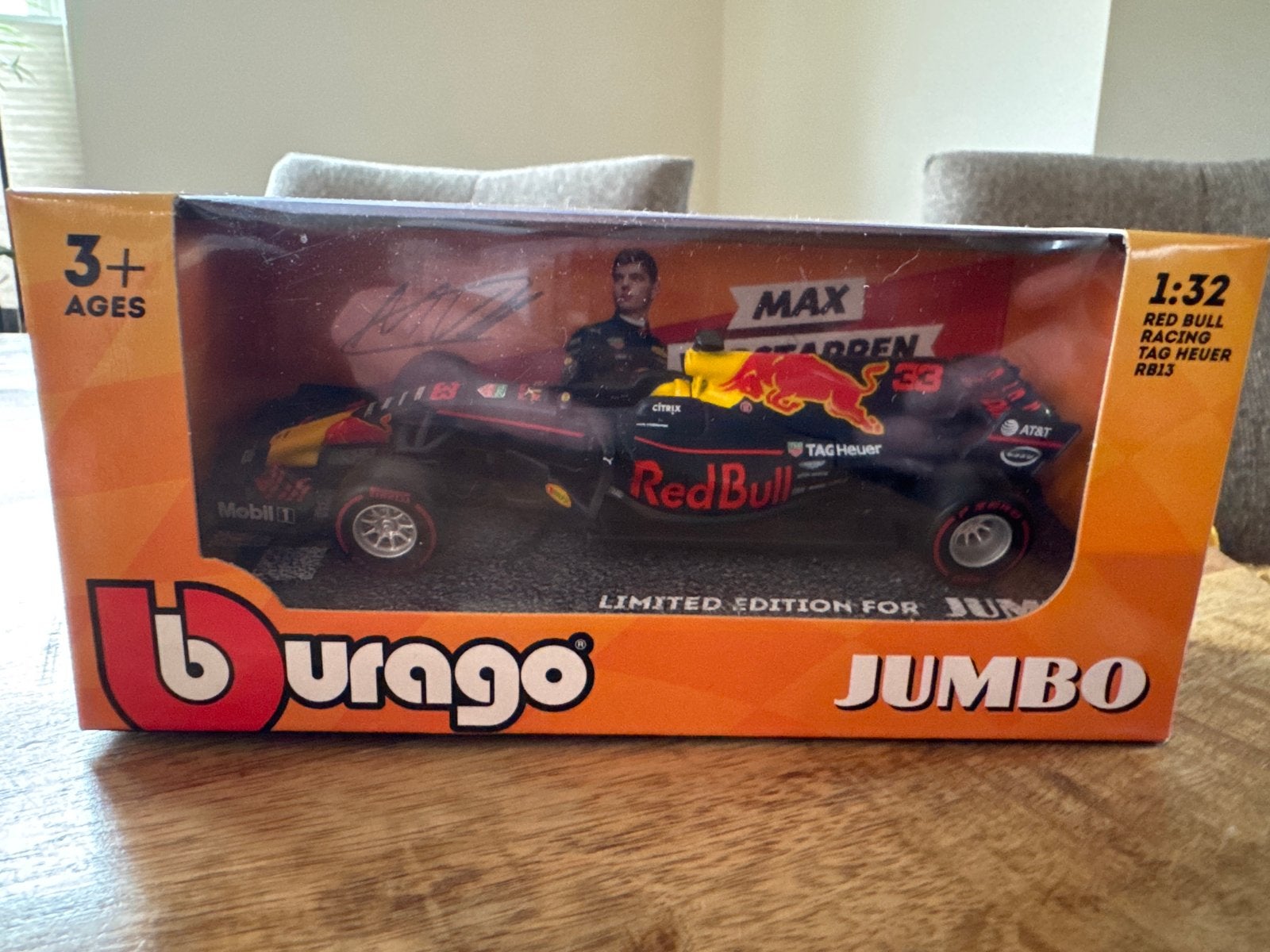 Burago Red Bull Racing RB13 Max Verstappen 1:32, Ophalen of Verzenden, Nieuw, Auto