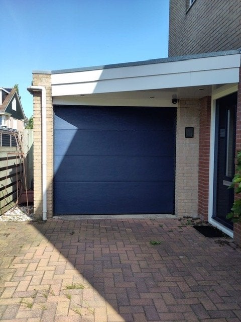 Geïsoleerde garagedeur Delta HLG, elektrische bediening, Ophalen, Gebruikt, 120 cm of meer, Garagedeur