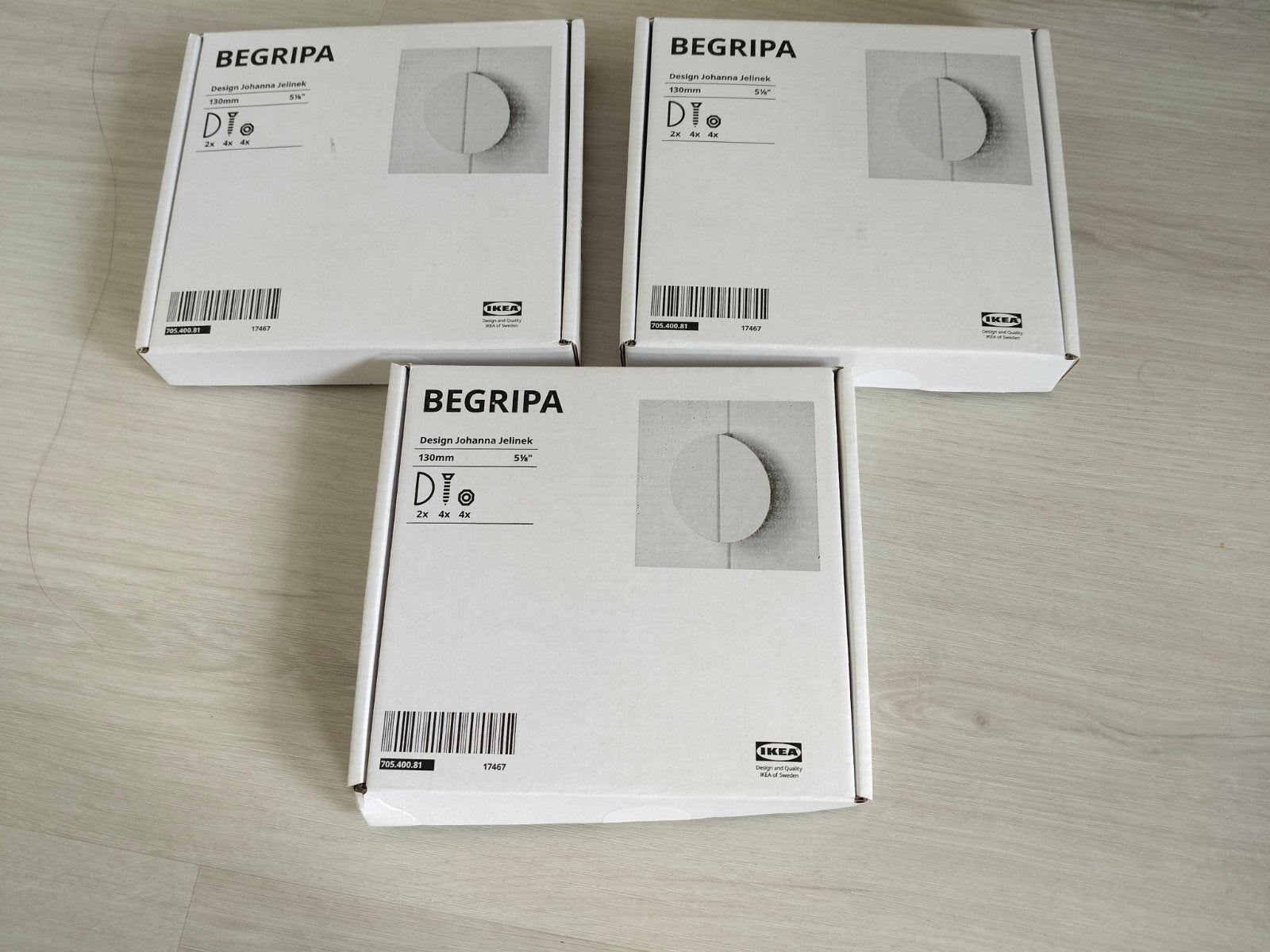 3 Begripa handgrepen, Huis en Inrichting, Kasten | Kledingkasten, Ophalen, Minder dan 25 cm, Minder dan 50 cm, Minder dan 100 cm