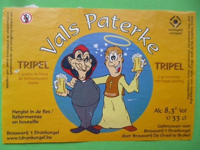 bieretiket Belgie 7-5 (15G) de graal, Ophalen of Verzenden, Gebruikt, Overige typen, Overige merken