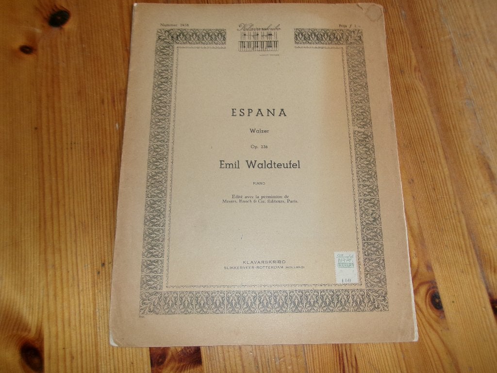 Klavarskribo - Waldteufel / Strauss / Labitzky …..., Muziek en Instrumenten, Bladmuziek, Zang, Gebruikt, Klassiek, Ophalen of Verzenden