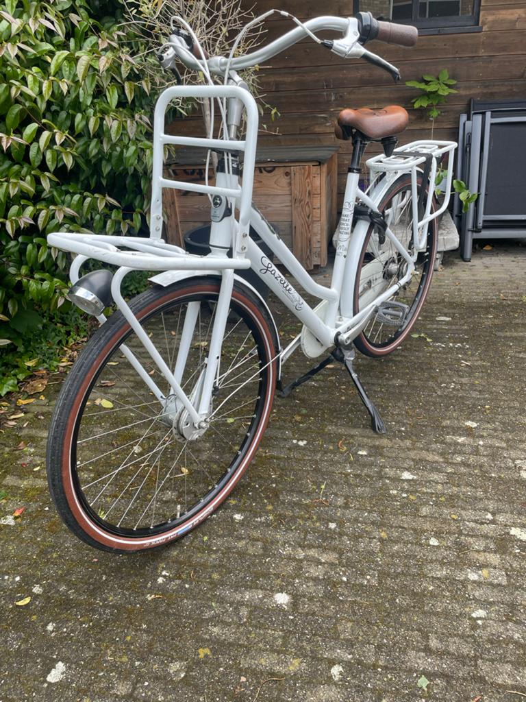 Gazelle fiets wit, 53 tot 56 cm, Ophalen, Gebruikt, Gazelle