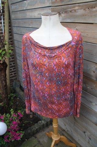 Tuniek oranje/ blauw/ lila Caroline Biss mt 44 Vaste prijs A, Blauw, Maat 42/44 (L), Ophalen of Verzenden, Zo goed als nieuw
