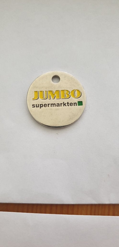 3028 jumbo winkelwagenmuntje, Verzamelen, Winkelwagenmuntjes, Verzenden