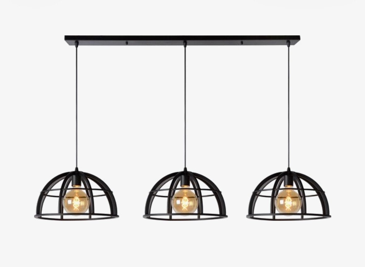 Lucide Dikra industriële hanglamp - 3 lichts, Ophalen, Zo goed als nieuw, Metaal